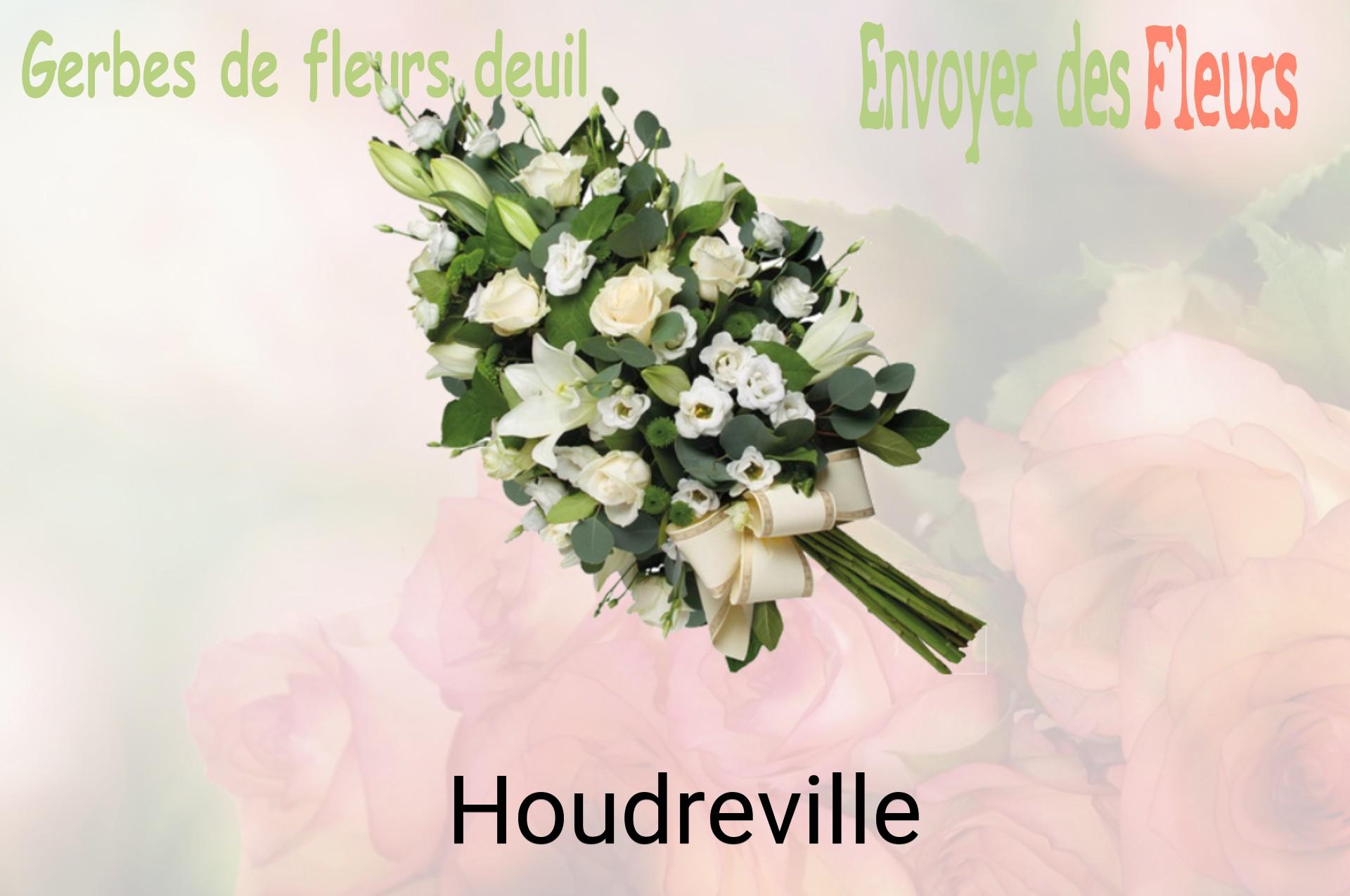 Gerbe de fleurs de deuil livrée à Houdreville
